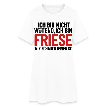 Je ne suis pas en colère, je suis frison - Robe T-shirt Femme - blanc - Devant