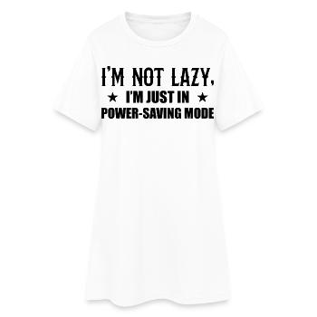 Je Ne Suis Pas Paresseux Mode Économie - Robe T-shirt Femme - blanc - Devant