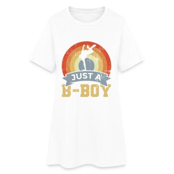 Breakdancer Garçon - Robe T-shirt Femme - blanc - Devant