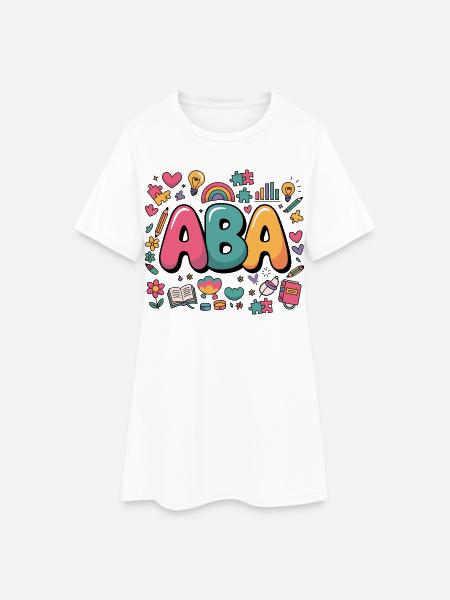 Fier thérapeute ABA en action - Robe T-shirt Femme - blanc