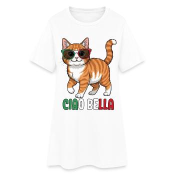 Ciao Bella - Robe T-shirt Femme - blanc - Devant