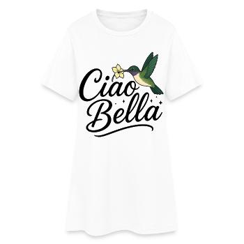 Ciao Bella - Robe T-shirt Femme - blanc - Devant