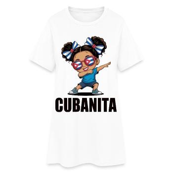 Drapeau de Cuba Jolies Cubanitas Filles Femmes - Robe T-shirt Femme - blanc - Devant