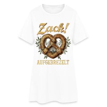 Pretzel Bavaria habillé jolie bière bavaroise - Robe T-shirt Femme - blanc - Devant