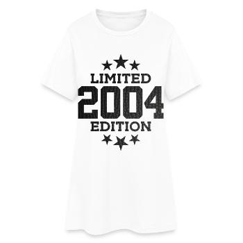 LIMITED EDITION 2004 22. GEBURTSTAG - Frauen T-Shirt-Kleid - Weiß - Vorne