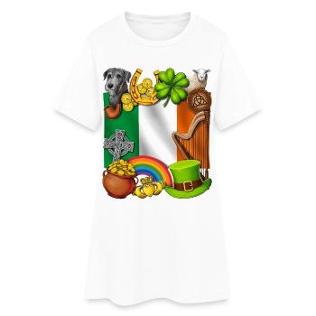 Héritage irlandais - Robe T-shirt Femme - blanc - Devant