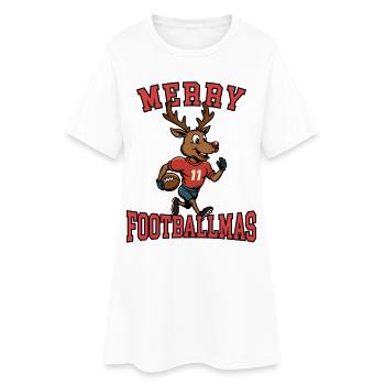 Joyeux Footballmas - Robe T-shirt Femme - blanc - Devant