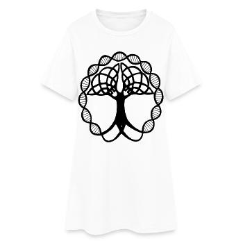 Arbre noir étrange - Robe T-shirt Femme - blanc - Devant