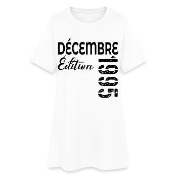 Joyeaux 31e Anniversaire Décembre 1995 - Robe T-shirt Femme - blanc - Devant