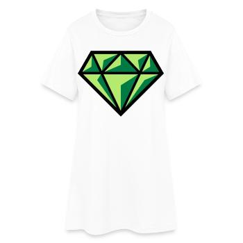 Diamant (pierre précieuse symbole brillant / POS Gre 3C) - Robe T-shirt Femme - blanc - Devant