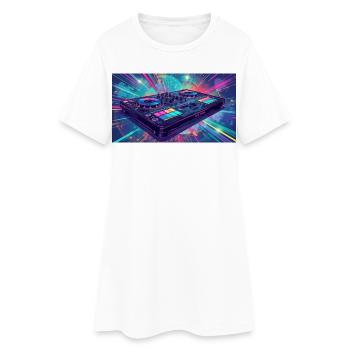 J’adore la musique - Robe T-shirt Femme - blanc - Devant