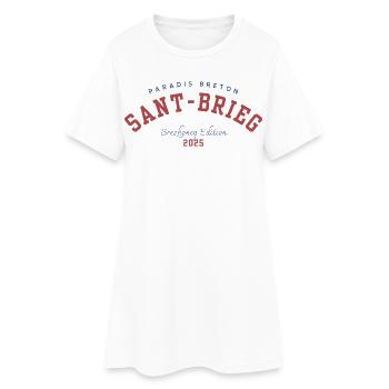 Saint-Brieuc 2025 - Robe T-shirt Femme - blanc - Devant