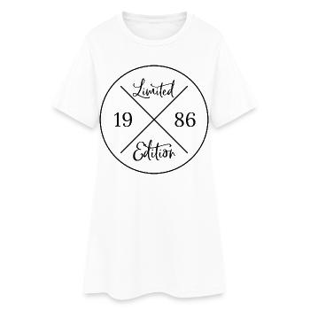 Edition limitée 1986 - Cadeau d’anniversaire 40e - Robe T-shirt Femme - blanc - Devant