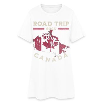 Road trip Canada 2026 - Robe T-shirt Femme - blanc - Devant