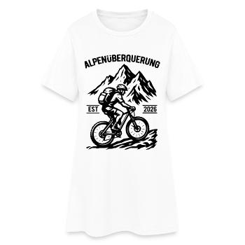 Alpenüberquerung EST 2026 - Fahrrad - Frauen T-Shirt-Kleid - Weiß - Vorne