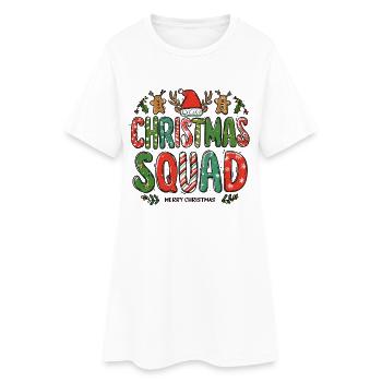 Escouade de Noël - Robe T-shirt Femme - blanc - Devant