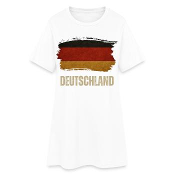 Drapeau grunge de l’Allemagne, fier allemand - Robe T-shirt Femme - blanc - Devant