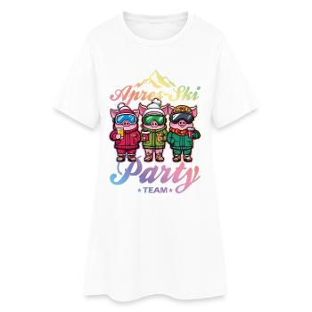 Après-ski Party Team Pistensau - Robe T-shirt Femme - blanc - Devant