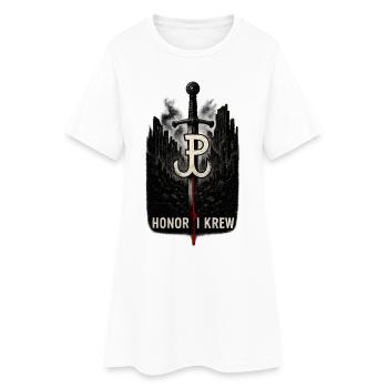 Honor i Krew Polnische Widerstandskunst - Frauen T-Shirt-Kleid - Weiß - Vorne