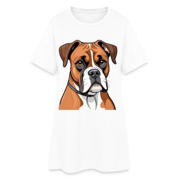 Portrait de boxeur - Robe T-shirt Femme - blanc - Devant