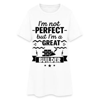 Pas parfait mais un grand maçon - Robe T-shirt Femme - blanc - Devant