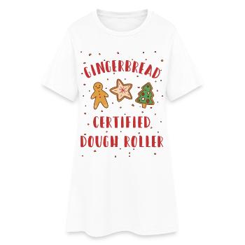 Pain d’épices - Rouleau à pâte certifié - Noël - Robe T-shirt Femme - blanc - Devant