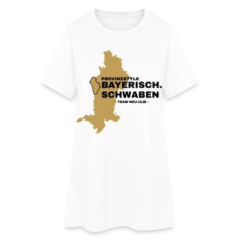 Schwaben | NEU-ULM - Frauen T-Shirt-Kleid - Weiß - Vorne