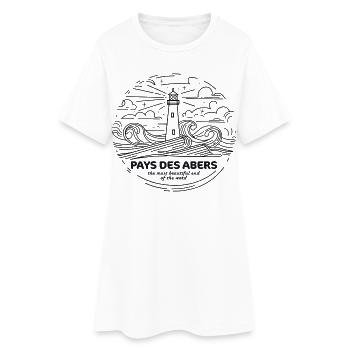 Cadeau Pays des Abers Souvenir Voyage Phares - Robe T-shirt Femme - blanc - Devant