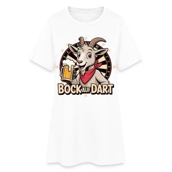 Bock auf Dart – Chemise à pinces avec chèvre et bière - Robe T-shirt Femme - blanc - Devant