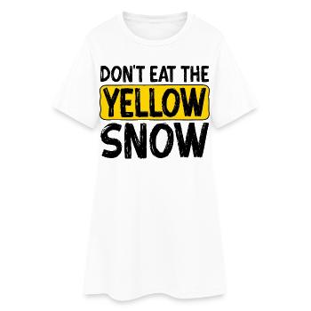 Ne mangez pas la neige jaune - Robe T-shirt Femme - blanc - Devant