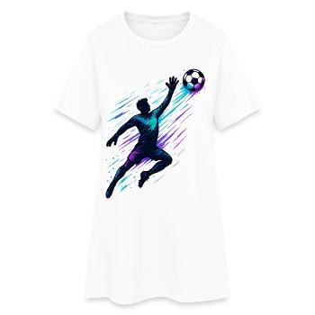 Défilé des gardiens de but de football Action dynamique - Robe T-shirt Femme - blanc - Devant