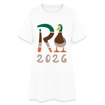 Ente Rente 2026 - Ruhestand - Pension - Frauen T-Shirt-Kleid - Weiß - Vorne