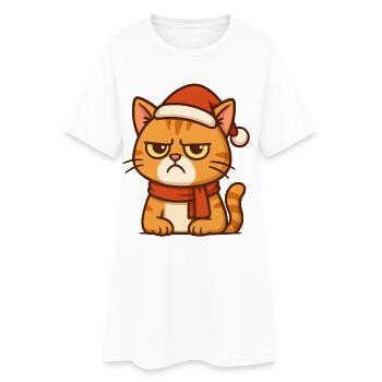 Grumpy Christmas hangover - Women’s T-Shirt Dress - white - Front
