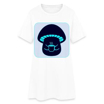CUEILLETTE DE CHAMPIGNONS - THÉ - Robe T-shirt Femme - blanc - Devant