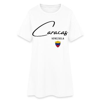Caracas Venezuela, elegantes Design von Caracas - Frauen T-Shirt-Kleid - Weiß - Vorne