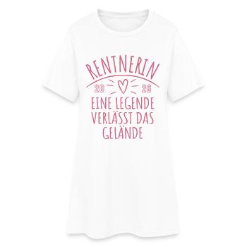 Rentnerin 2026 - Ruhestand - Pension - Frauen T-Shirt-Kleid - Weiß - Vorne