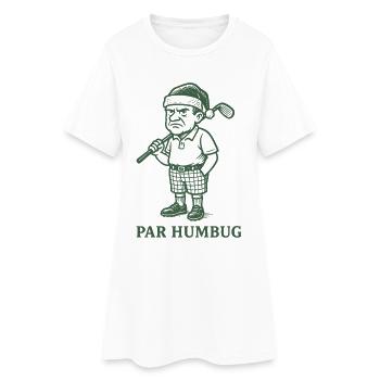 Par Humbug Funny Golf Christmas Golfer - Women’s T-Shirt Dress - white - Front