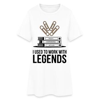 J’avais l’habitude de travailler avec les légendes Cadeau d’adieu pour collègue - Robe T-shirt Femme - blanc - Devant