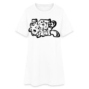 Juste dériver - Robe T-shirt Femme - blanc - Devant