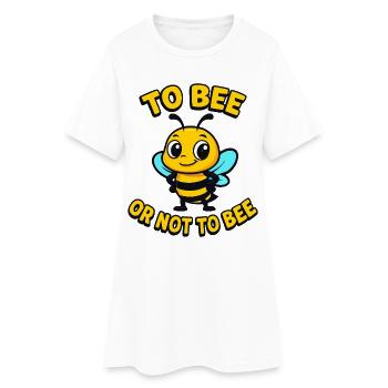 Biene oder nicht Biene - Frauen T-Shirt-Kleid - Weiß - Vorne