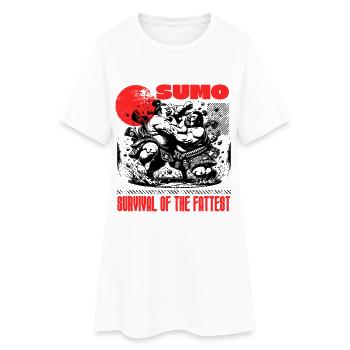 SUMO - La survie du plus gros - Robe T-shirt Femme - blanc - Devant