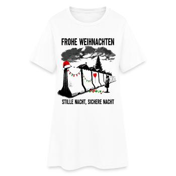 Douce nuit, nuit sûre - Satire de Noël - Robe T-shirt Femme - blanc - Devant