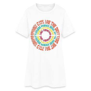 Sphynx Cat Mandala Dictions amusantes Humour sarcastique - Robe T-shirt Femme - blanc - Devant