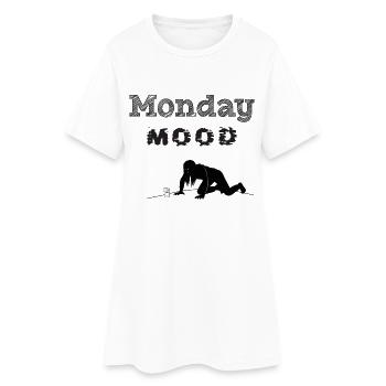 monday_mood_1 - Robe T-shirt Femme - blanc - Devant