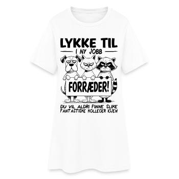 Changement d'emploi : Bonne chance pour votre nouveau travail ! Cadeau d'adieu - Robe T-shirt Femme - blanc - Devant