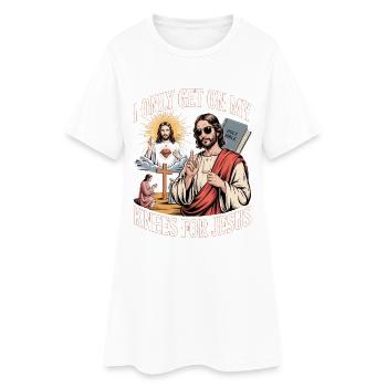 Je ne me mets à genoux que pour Jésus inportable - Robe T-shirt Femme - blanc - Devant