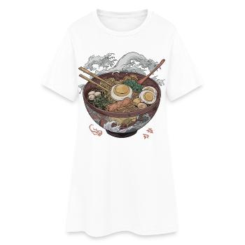 Big bowl of ramen - Women’s T-Shirt Dress - white - Front