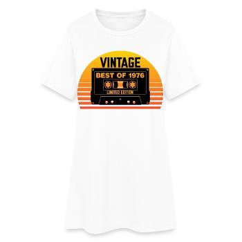 Millésime 1976 Best Of Cassette - Robe T-shirt Femme - blanc - Devant