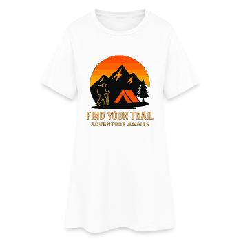 Find Your Trail – Sunset Mountain Hike - Women’s T-Shirt Dress - white - Front