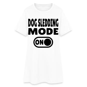 Mode traîneau à chiens activé - Chien de traîneau - Robe T-shirt Femme - blanc - Devant